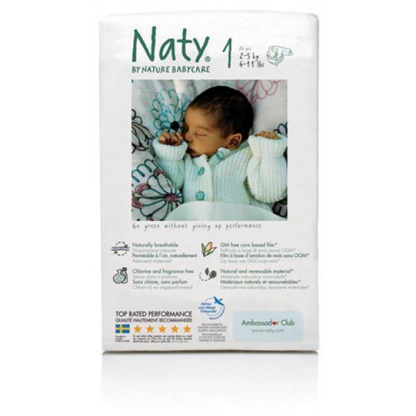 Οικολογικές πάνες Naty Newborn No1