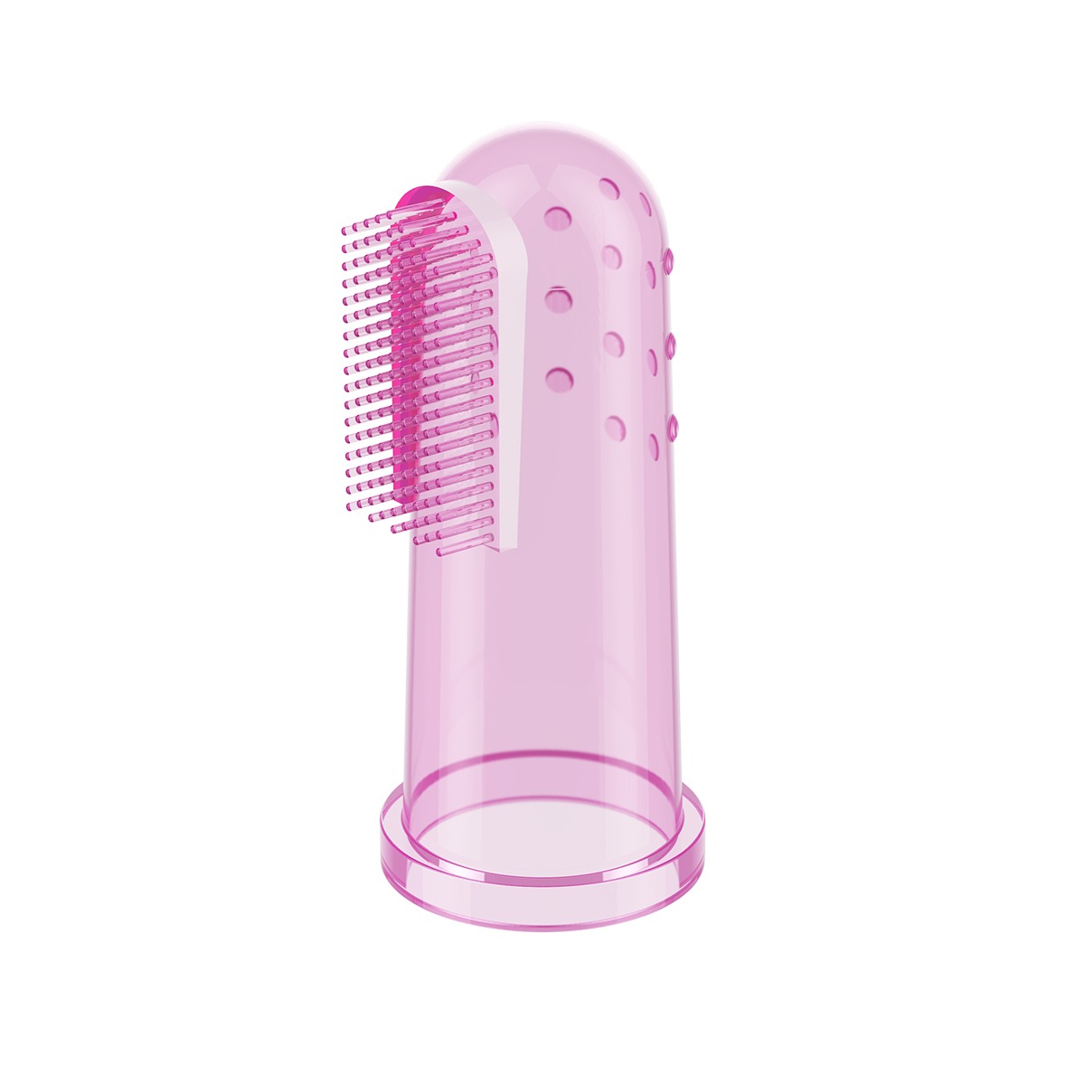 Οδοντόβουρτσα δακτύλου, σιλικόνης - Babyono - Ροζ