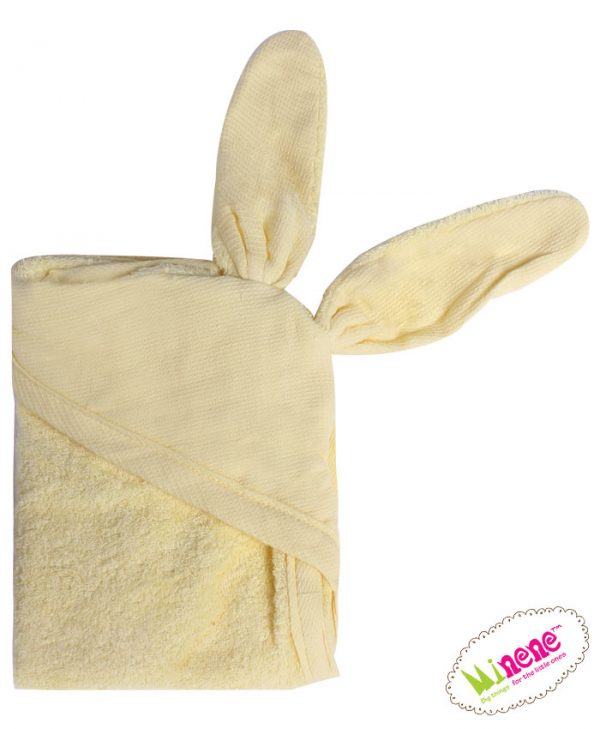 Πετσέτα αγκαλιάς για νεογέννητο - Minene - Κίτρινη