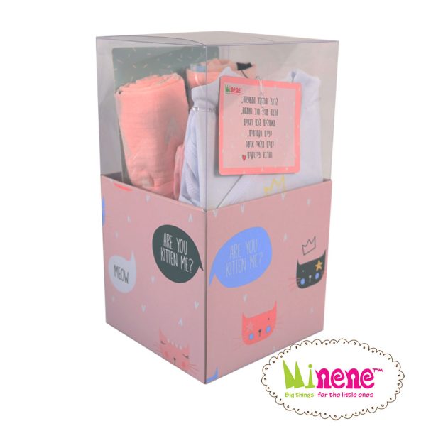 Square gift box kitten - Minene3