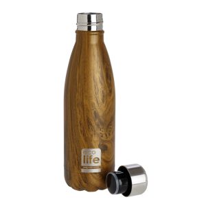 Μπουκάλι -Θερμός ανοξείδωτο, Wood, 500ml – Ecolife