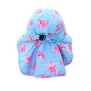 Αντηλιακό καπέλο Cape UPF 50+, Pink Shark – Zoocchini