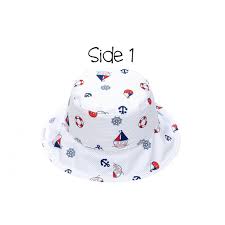 Καπέλο αντηλιακό διπλής όψης UPF 50+ Nautical - FlapJackKids